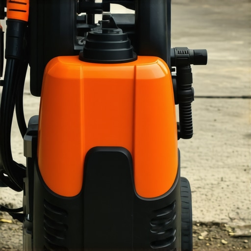 Professional Power Washing Equipment with Nozzles and Attachments Power washer with nozzles and attachments in outdoor setting