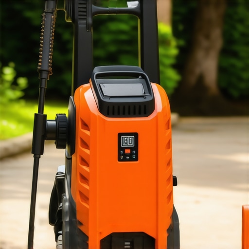 Modern power washer with adjustable nozzles and eco-friendly features