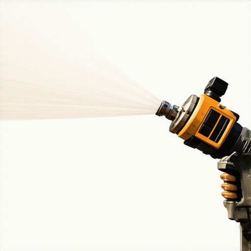 Close-up of a power washer nozzle being adjusted for optimal spray on a surface.