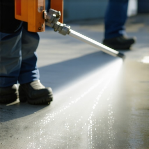 Professional Power Washing Equipment Close-up Close-up of nozzles and surface cleaner attachments used in professional power washing.